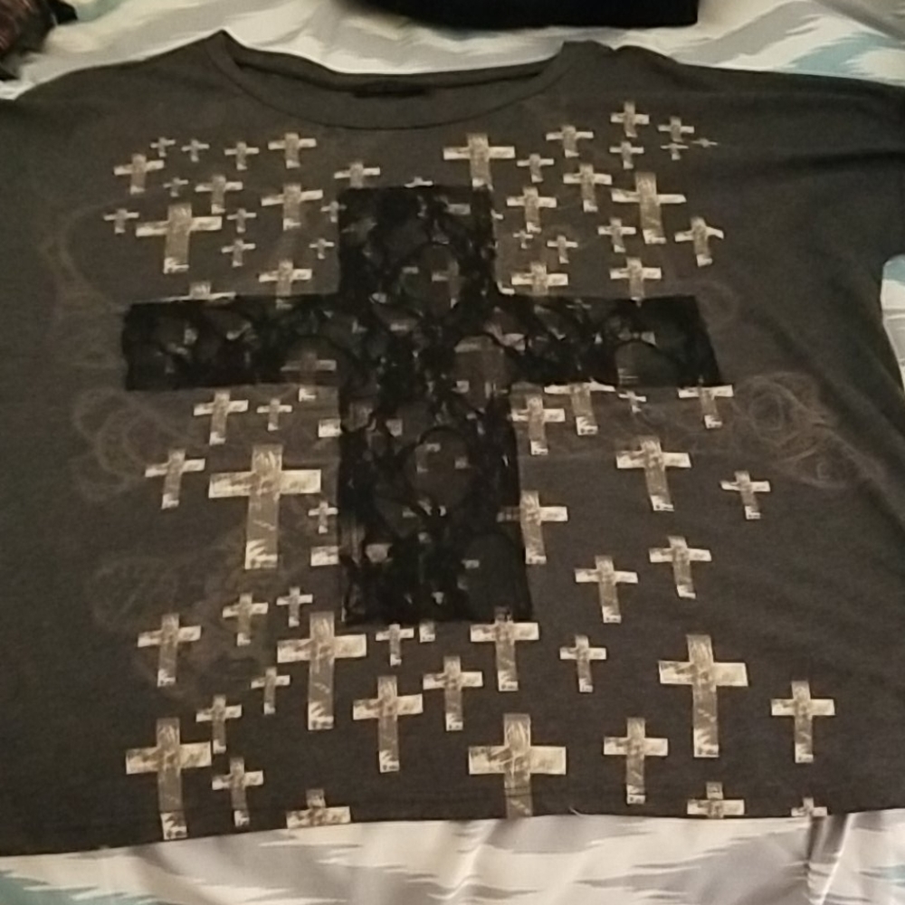 Lace and Cross T-shirt